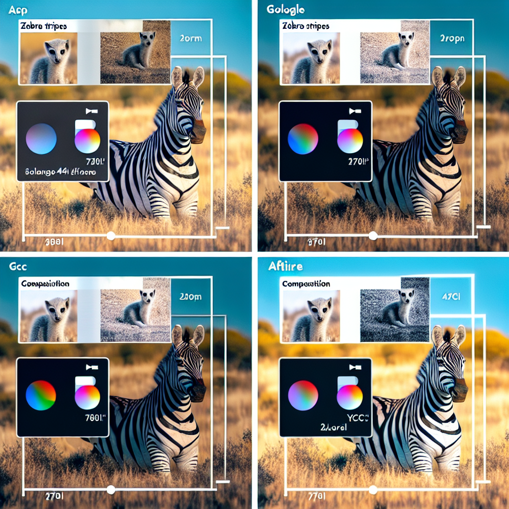 ChatGPT and Google AI create a comparative difference above and show it in four forms